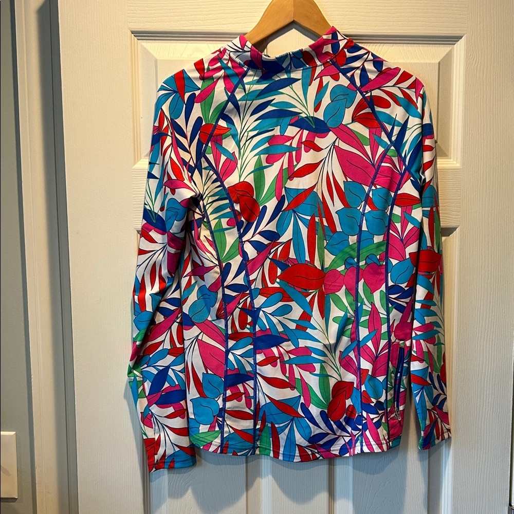 Floral Sun Protection Long Sleeve Top - Picture 2 of 11